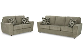 Signature Design by Ashley Cascilla Sofa and Loveseat-Pewter