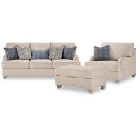 Benchcraft Traemore Sofa, Oversized Chair and Ottoman-Linen