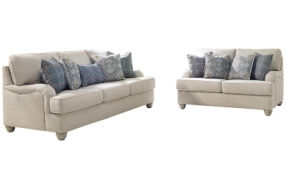 Benchcraft Traemore Sofa and Loveseat-Linen