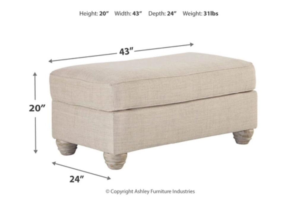 Benchcraft Traemore Sofa, Oversized Chair and Ottoman-Linen