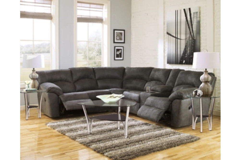 Signature Design by Ashley Tambo 2-Piece Reclining Sectional-Pewter