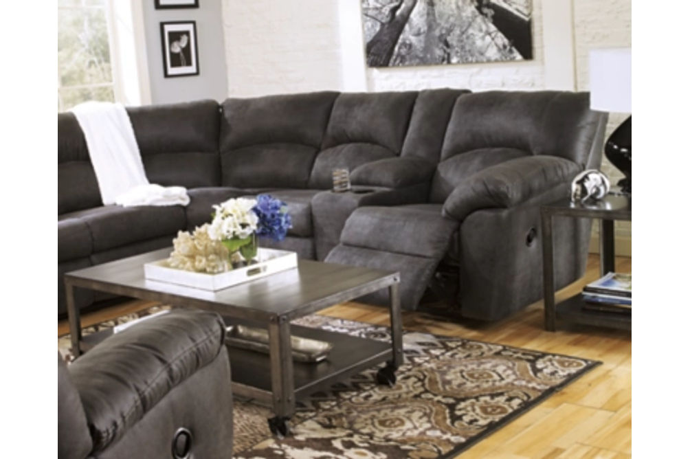 Signature Design by Ashley Tambo 2-Piece Reclining Sectional-Pewter