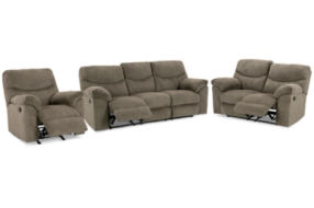 Signature Design by Ashley Alphons Reclining Sofa, Loveseat and Recliner