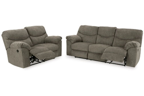 Signature Design by Ashley Alphons Reclining Sofa and Loveseat-Putty