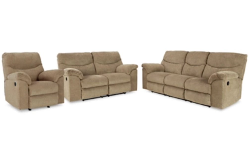 Signature Design by Ashley Alphons Reclining Sofa, Loveseat and Recliner