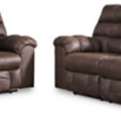 Signature Design by Ashley Derwin Reclining Sofa and Loveseat-Nut