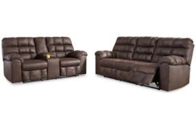 Signature Design by Ashley Derwin Reclining Sofa and Loveseat-Nut