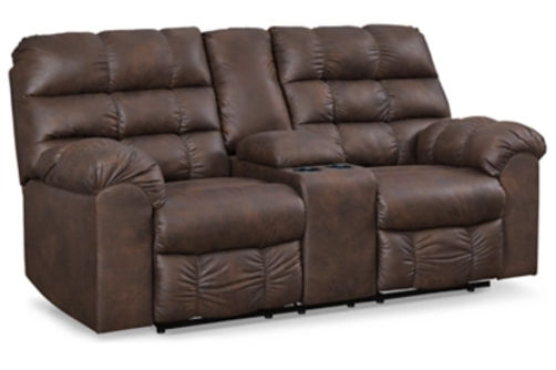 Signature Design by Ashley Derwin Reclining Sofa, Loveseat and Recliner-Nut