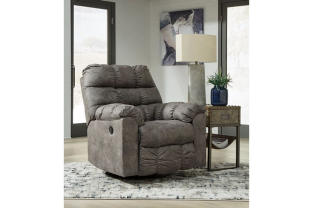 Signature Design by Ashley Derwin Swivel Glider Recliner-Concrete