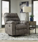 Signature Design by Ashley Derwin Swivel Glider Recliner-Concrete