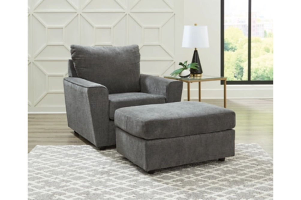 Signature Design by Ashley Stairatt Sofa, Loveseat, Chair and Ottoman-Gravel