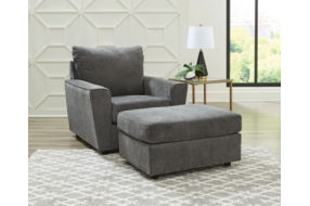 Signature Design by Ashley Stairatt Sofa, Loveseat, Chair and Ottoman-Gravel