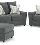 Signature Design by Ashley Stairatt Sofa, Loveseat, Chair and Ottoman-Gravel