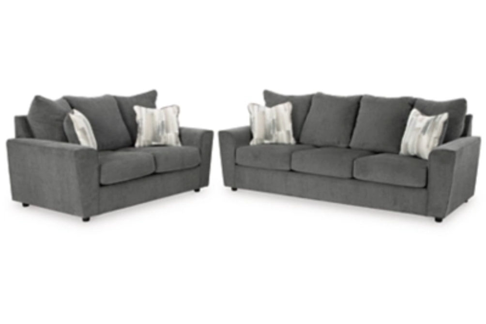 Signature Design by Ashley Stairatt Sofa and Loveseat-Gravel