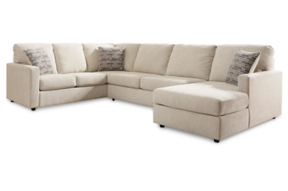 Signature Design by Ashley Edenfield 3-Piece Sectional with Chaise-Linen