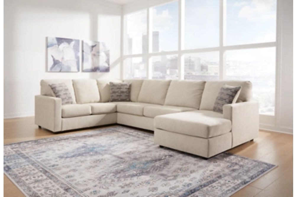 Signature Design by Ashley Edenfield 3-Piece Sectional with Chaise-Linen