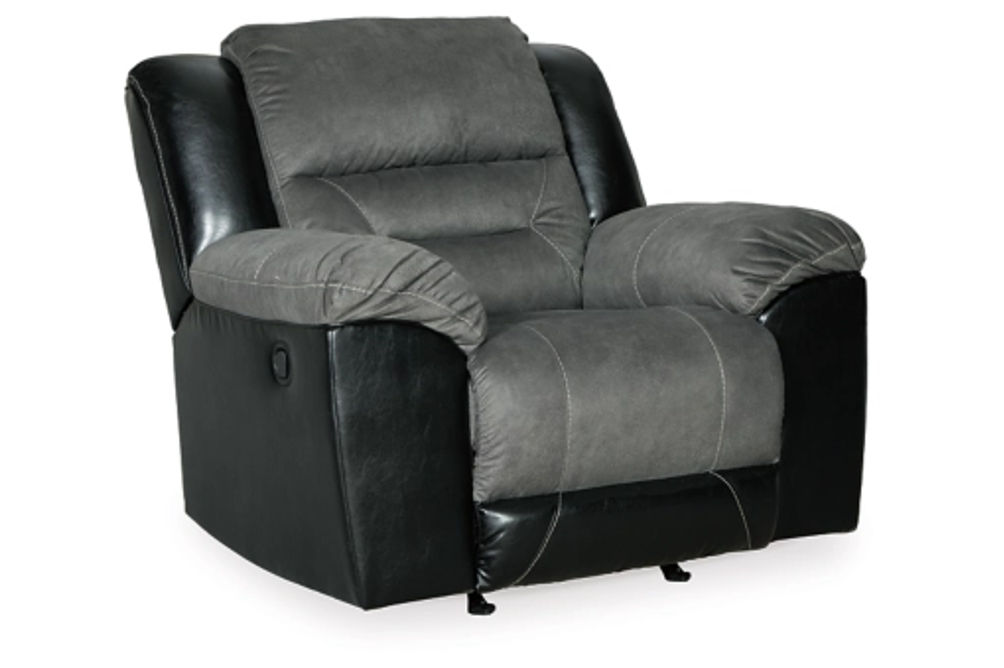 Signature Design by Ashley Earhart Reclining Loveseat and Recliner-Slate