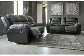 Signature Design by Ashley Earhart Reclining Sofa and Loveseat-Slate