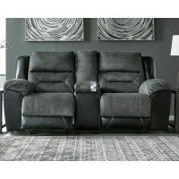 Signature Design by Ashley Earhart Reclining Loveseat and Recliner-Slate