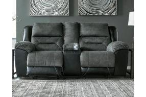 Signature Design by Ashley Earhart Reclining Loveseat and Recliner-Slate