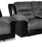 Signature Design by Ashley Earhart Reclining Loveseat and Recliner-Slate