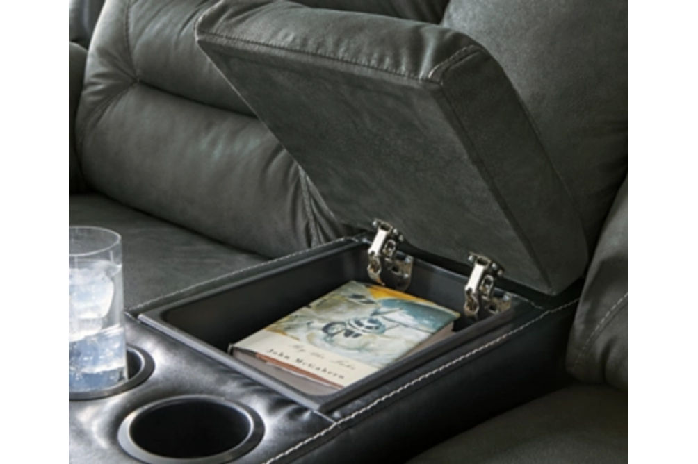 Earhart Reclining Sofa, Reclining Loveseat and Recliner-Slate