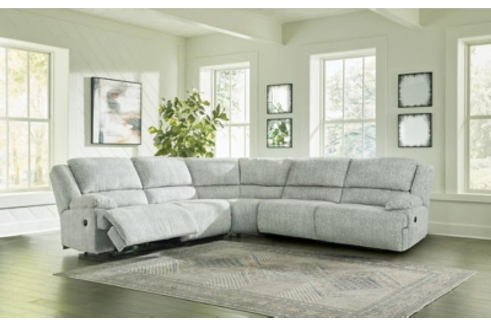 Signature Design by Ashley McClelland 5-Piece Reclining Sectional-Gray