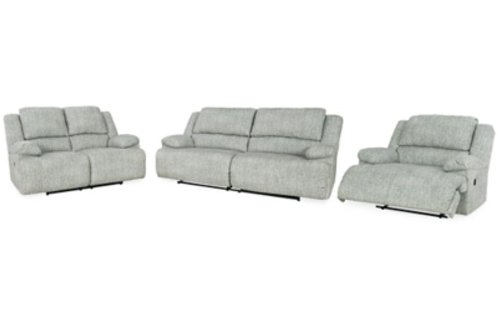 Signature Design by Ashley McClelland Reclining Sofa, Loveseat and Recliner-Gr