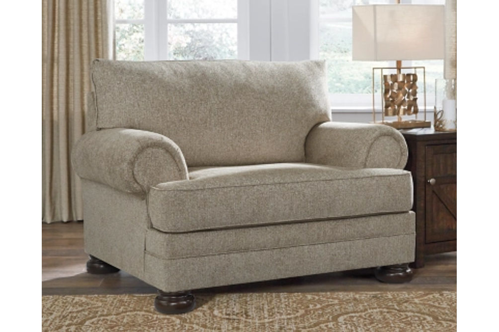 Signature Design by Ashley Kananwood Chair and Ottoman-Oatmeal