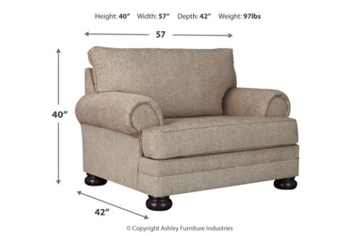 Signature Design by Ashley Kananwood Sofa, Chair and Ottoman-Oatmeal