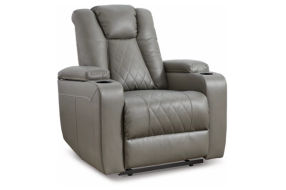 Signature Design by Ashley Mancin Reclining Sofa, Loveseat and Recliner-Gray