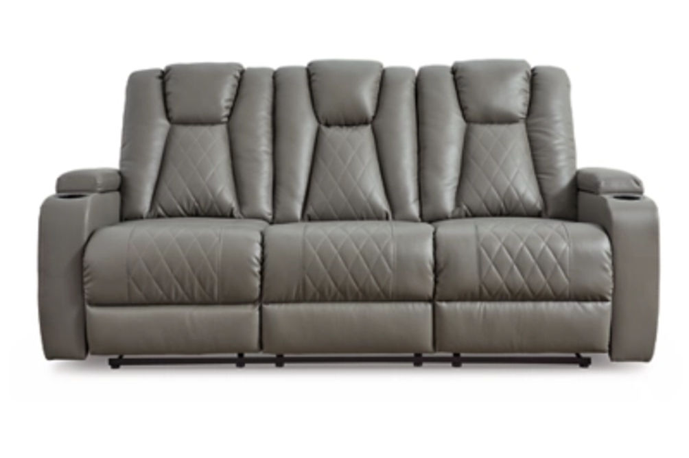 Signature Design by Ashley Mancin Reclining Sofa, Loveseat and Recliner-Gray