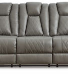 Signature Design by Ashley Mancin Reclining Sofa, Loveseat and Recliner-Gray