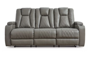 Signature Design by Ashley Mancin Reclining Sofa, Loveseat and Recliner-Gray