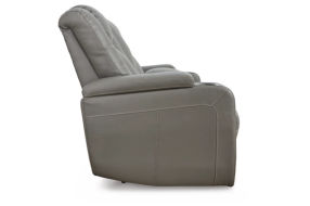 Signature Design by Ashley Mancin Reclining Sofa, Loveseat and Recliner-Gray