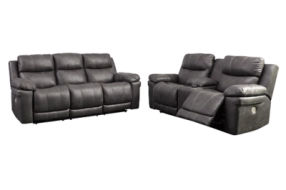 Signature Design by Ashley Erlangen Reclining Sofa and Loveseat-Midnight