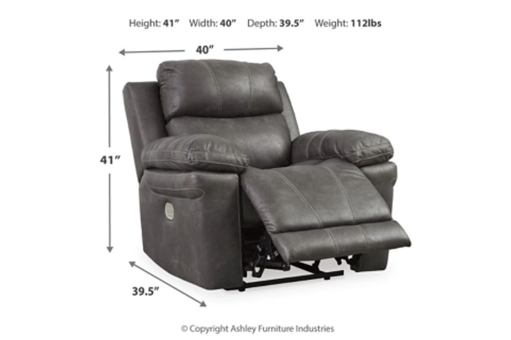 Signature Design by Ashley Erlangen Power Recliner-Midnight