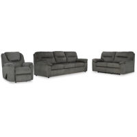 Signature Design by Ashley Bindura Sofa, Glider Loveseat and Recliner