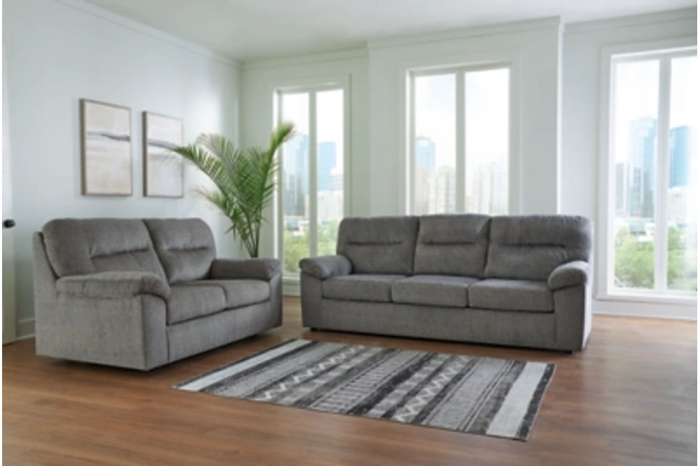 Signature Design by Ashley Bindura Sofa and Glider Loveseat-Mineral