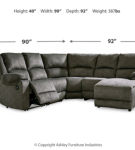 Signature Design by Ashley Benlocke 5-Piece Reclining Sectional with Chaise