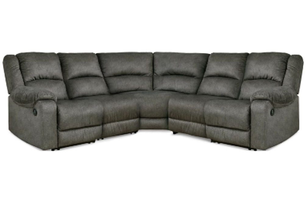 Signature Design by Ashley Benlocke 5-Piece Reclining Sectional-Flannel