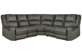 Signature Design by Ashley Benlocke 5-Piece Reclining Sectional-Flannel
