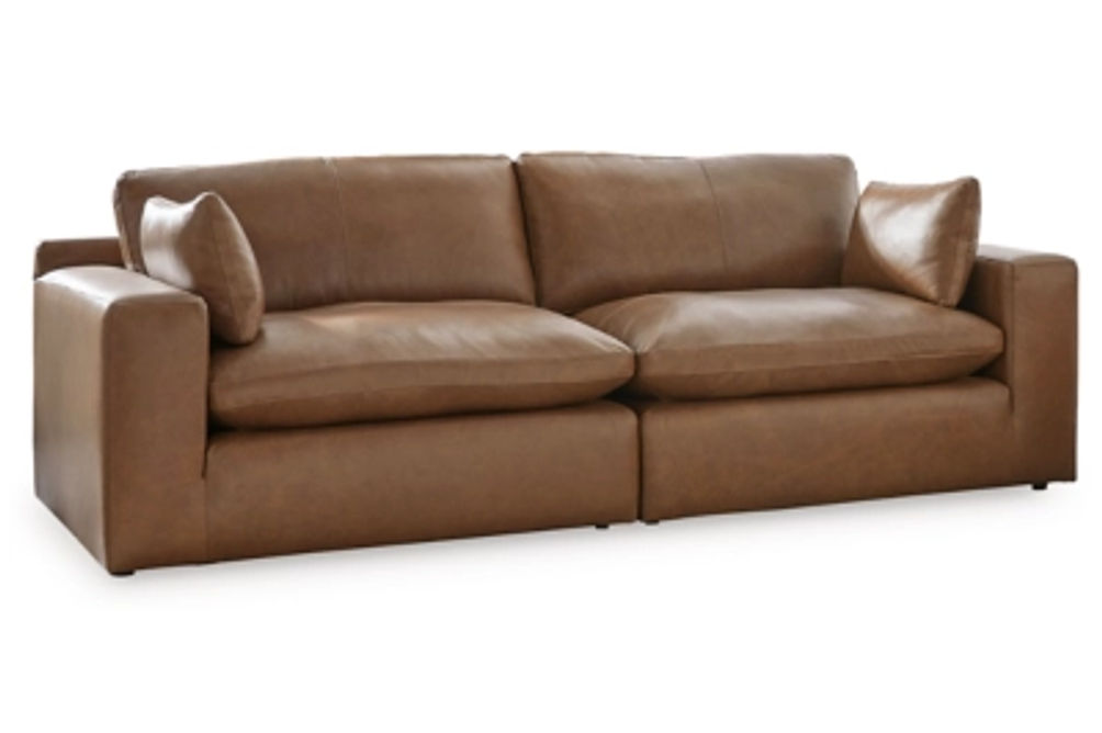 Signature Design by Ashley Emilia 2-Piece Sectional Loveseat-Caramel