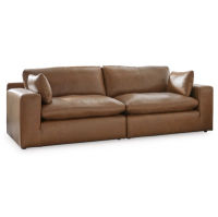 Signature Design by Ashley Emilia 2-Piece Sectional Loveseat-Caramel