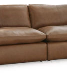 Signature Design by Ashley Emilia 2-Piece Sectional Loveseat-Caramel