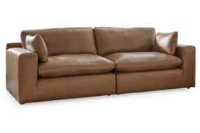 Signature Design by Ashley Emilia 2-Piece Sectional Loveseat-Caramel