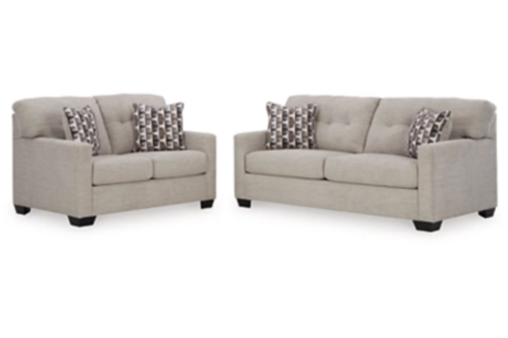 Signature Design by Ashley Mahoney Sofa and Loveseat-Pebble