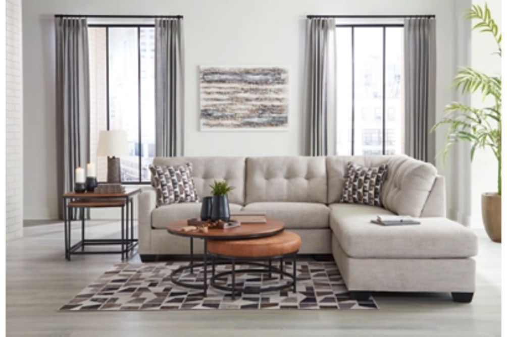 Signature Design by Ashley Mahoney 2-Piece Sectional with Chaise-Pebble