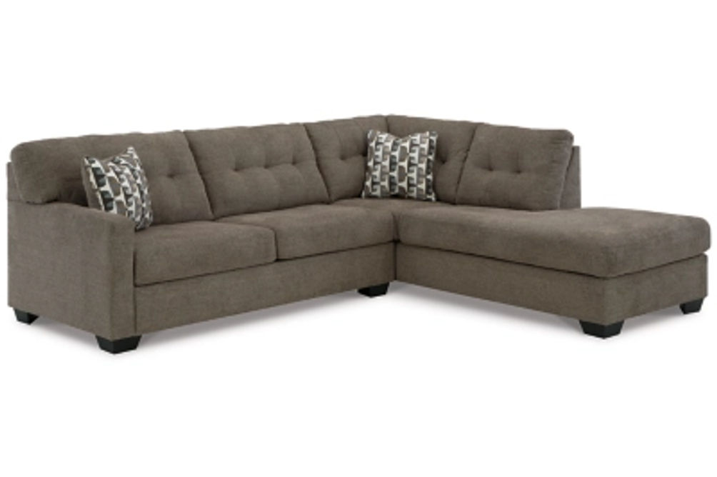 Signature Design by Ashley Mahoney 2-Piece Sectional with Chaise-Chocolate