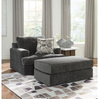 Signature Design by Ashley Karinne Oversized Chair and Ottoman-Smoke